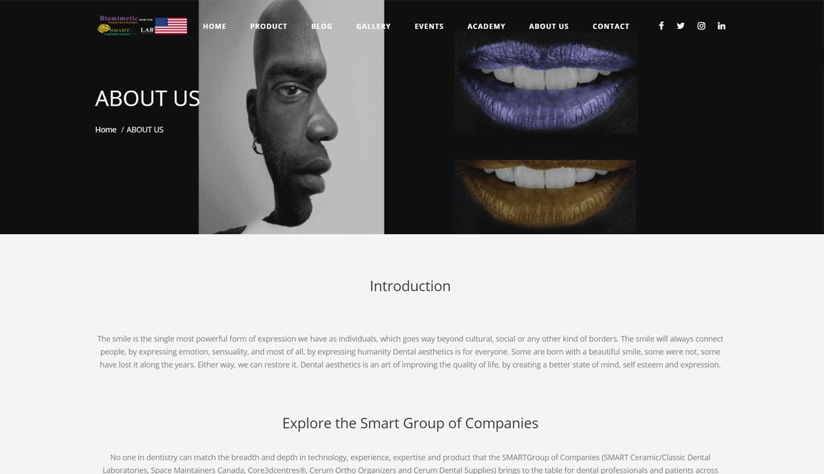 طراحی و برنامه نویسی  اختصاصی سایت شرکت SMART VENEERS